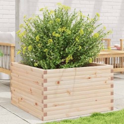 Jardinière 80x80x46 cm bois de pin massif 