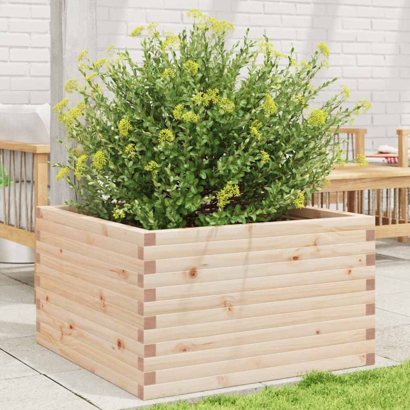 Jardinière 80x80x46 cm bois de pin massif 