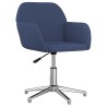 Chaises pivotantes à manger lot de 2 bleu tissu 