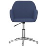 Chaises pivotantes à manger lot de 2 bleu tissu 