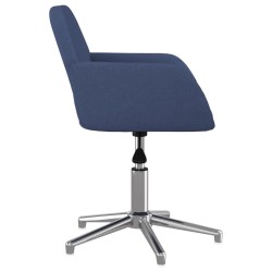 Chaises pivotantes à manger lot de 2 bleu tissu 