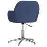 Chaises pivotantes à manger lot de 2 bleu tissu 