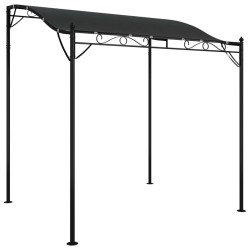 Auvent anthracite 2x2,3 m 180 g/m² tissu et acier 