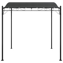 Auvent anthracite 2x2,3 m 180 g/m² tissu et acier 