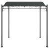 Auvent anthracite 2x2,3 m 180 g/m² tissu et acier 