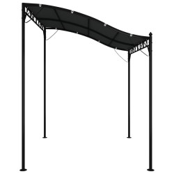 Auvent anthracite 2x2,3 m 180 g/m² tissu et acier 