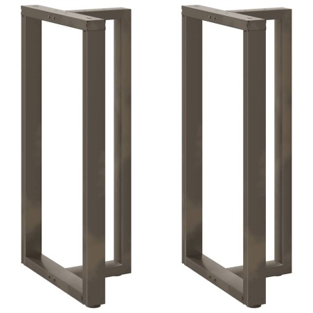 Pieds de table de bar en forme de T, 2 pièces, noir, 60 x 35 x (110-111) cm, acier 