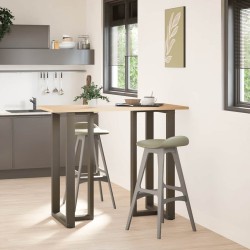 Pieds de table de bar en forme de T, 2 pièces, noir, 60 x 35 x (110-111) cm, acier 