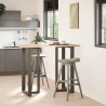 Pieds de table de bar en forme de T, 2 pièces, noir, 60 x 35 x (110-111) cm, acier 