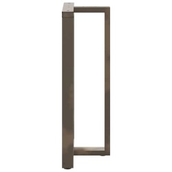 Pieds de table de bar en forme de T, 2 pièces, noir, 60 x 35 x (110-111) cm, acier 