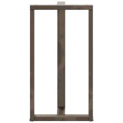 Pieds de table de bar en forme de T, 2 pièces, noir, 60 x 35 x (110-111) cm, acier 