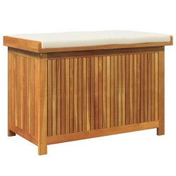 Boîte à coussins d'extérieur 90x50x60,5 cm bois massif d'acacia 