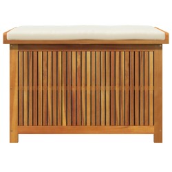Boîte à coussins d'extérieur 90x50x60,5 cm bois massif d'acacia 