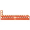 Cadre de lit sans matelas cire marron 100x200cm bois pin massif 