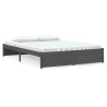 Cadre de lit sans matelas gris bois massif 150x200 cm 