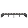 Cadre de lit sans matelas gris bois massif 150x200 cm 