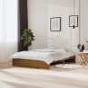 Cadre de lit sans matelas marron miel bois massif 150x200 cm 