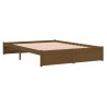 Cadre de lit sans matelas marron miel bois massif 150x200 cm 