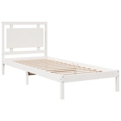 Cadre de lit extra long sans matelas 100x210 cm bois massif 