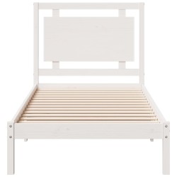 Cadre de lit extra long sans matelas 100x210 cm bois massif 