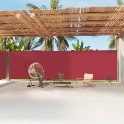 Auvent latéral rétractable Rouge 220x1200 cm 