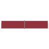 Auvent latéral rétractable Rouge 220x1200 cm 