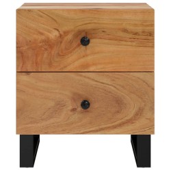 Tables de chevet 2 pcs 40x33x46 cm Bois d'acacia massif 