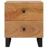 Tables de chevet 2 pcs 40x33x46 cm Bois d'acacia massif 