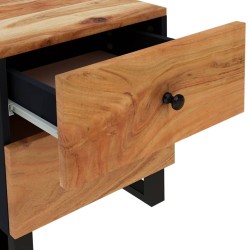Tables de chevet 2 pcs 40x33x46 cm Bois d'acacia massif 