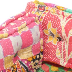 Coussin de canapé palette Multicolore Tissu Patchwork  