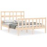 Cadre de lit sans matelas bois de pin massif 