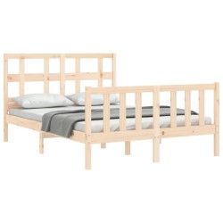 Cadre de lit sans matelas bois de pin massif 