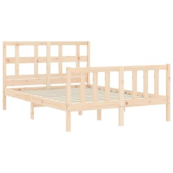 Cadre de lit sans matelas bois de pin massif 