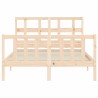 Cadre de lit sans matelas bois de pin massif 
