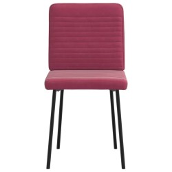 Chaises à manger lot de 4 Rouge bordeaux Velours 