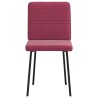 Chaises à manger lot de 4 Rouge bordeaux Velours 