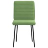 Chaises à manger lot de 4 vert clair velours 