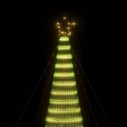 Sapin de Noël à LED 1544 LED blanc chaud 500 cm 