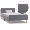 Cadre de lit Gris clair Tissu 100 x 200 cm 