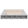 Cadre de lit sans matelas gris béton 160x200 cm 