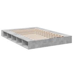 Cadre de lit sans matelas gris béton 160x200 cm 