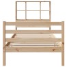 Lit bibliothèque sans matelas 90x200 cm bois de pin massif 