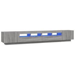 Ensemble de meubles TV avec lumières LED 3 pcs Sonoma gris 