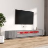 Ensemble de meubles TV avec lumières LED 3 pcs Sonoma gris 
