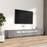 Ensemble de meubles TV avec lumières LED 3 pcs Sonoma gris 
