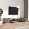 Ensemble de meubles TV avec lumières LED 3 pcs Sonoma gris 