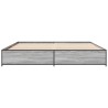 Cadre de lit sans matelas sonoma gris 200x200 cm 