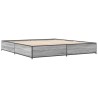 Cadre de lit sans matelas sonoma gris 200x200 cm 