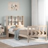 Lit bibliothèque sans matelas 90x190 cm bois de pin massif 