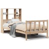 Lit bibliothèque sans matelas 90x190 cm bois de pin massif 